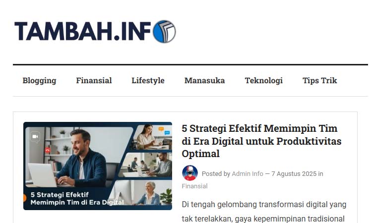 blog tambah info